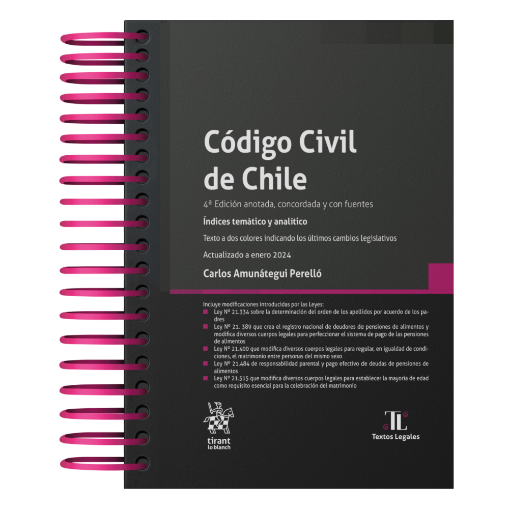 CÓDIGO CIVIL DE CHILE 2024- Tirant lo Blanch