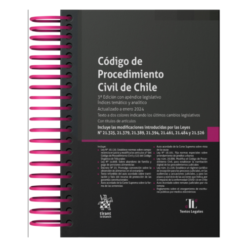CÓDIGO DE PROCEDIMIENTO CIVIL DE CHILE 2024 - Tirant lo Blanch