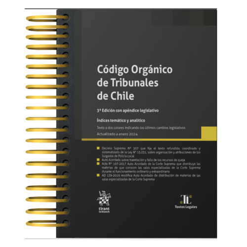 CÓDIGO ORGÁNICO DE TRIBUNALES DE CHILE 2024 - Tirant lo Blanch