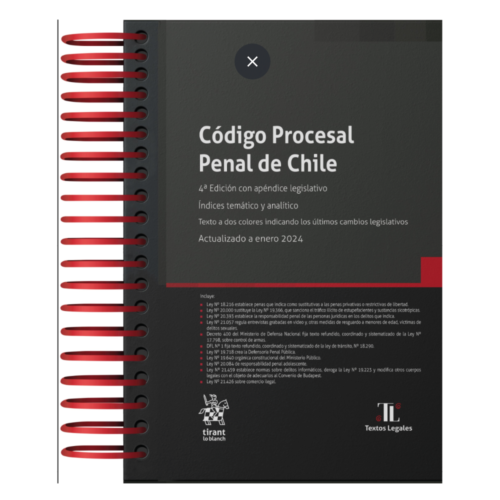 CÓDIGO PROCESAL PENAL DE CHILE 2024 Tirant lo Blanch