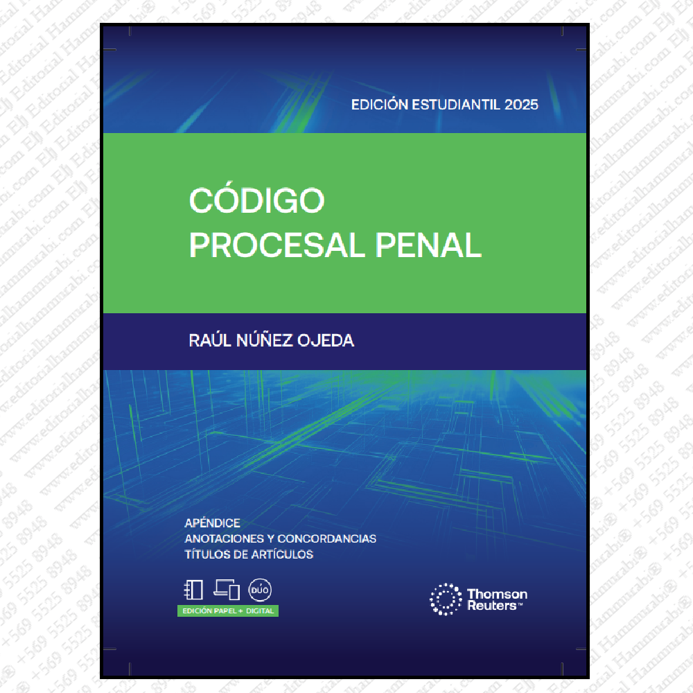 CÓDIGO DE PROCESAL PENAL 2025 - EDICIÓN ESTUDIANTIL- THOMSON REUTERS (anillado)