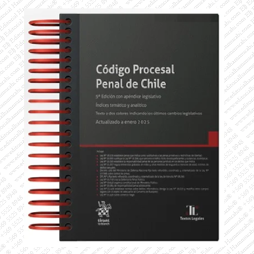 CÓDIGO PROCESAL PENAL DE CHILE 2025 Tirant lo Blanch- edición anillada