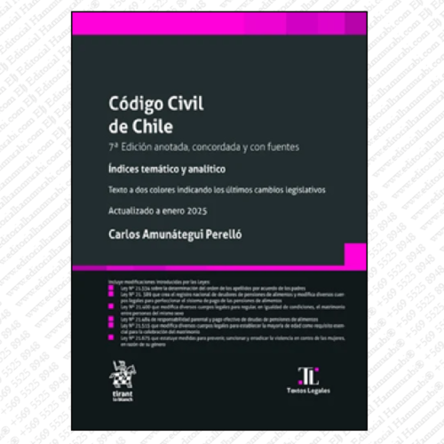 CÓDIGO CIVIL DE CHILE 2025- Tirant lo Blanch - edición pocket