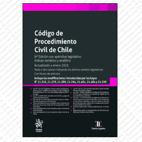 CÓDIGO DE PROCEDIMIENTO CIVIL DE CHILE 2025 - Tirant lo Blanch edición pocket