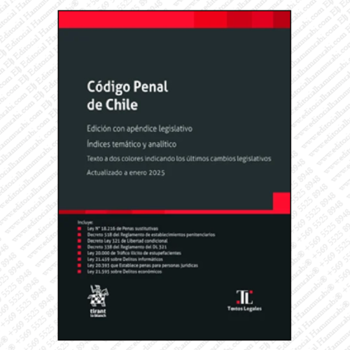 CÓDIGO PENAL DE CHILE 2025 -  Tirant lo Blanch- edición pocket